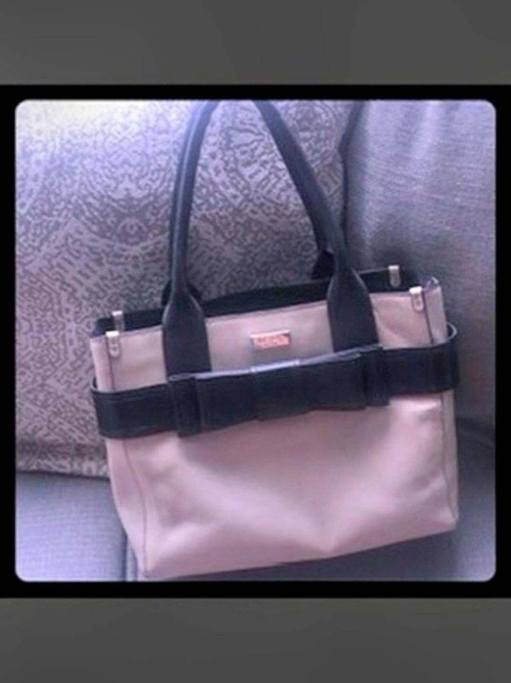 Kate Spade Pink & Black Polka Dot Tote